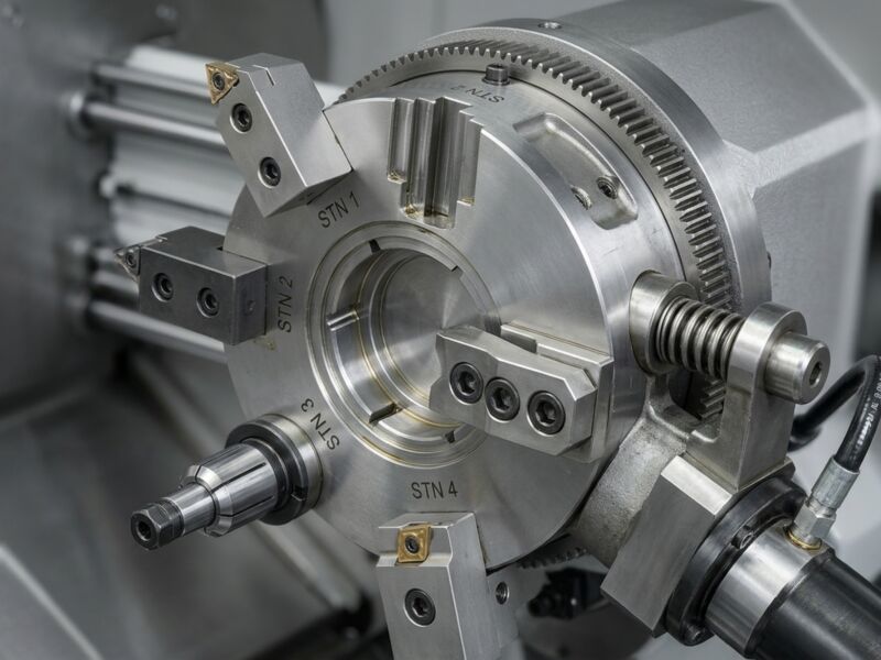 Multi-Station Rotary Table Turret for Simultaneous Machining