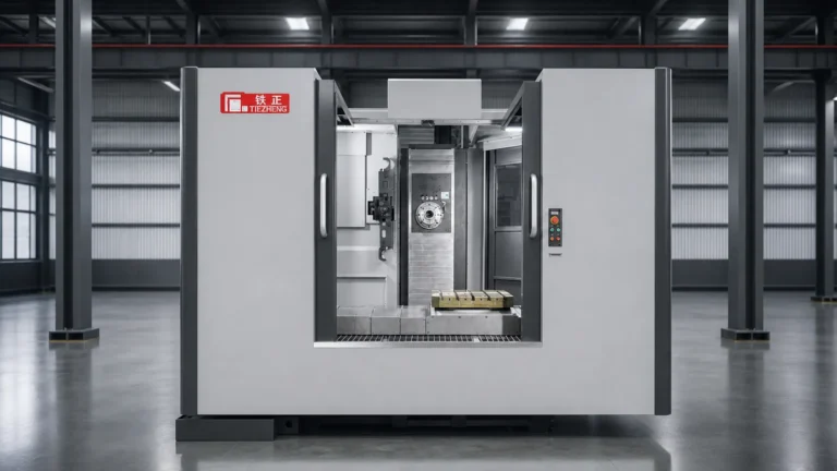 Tiezheng horizontal machining center family cover in a coordinated workshop setting