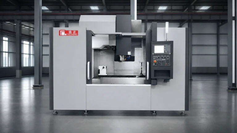 Tiezheng vertical machining center family cover in a coordinated workshop setting