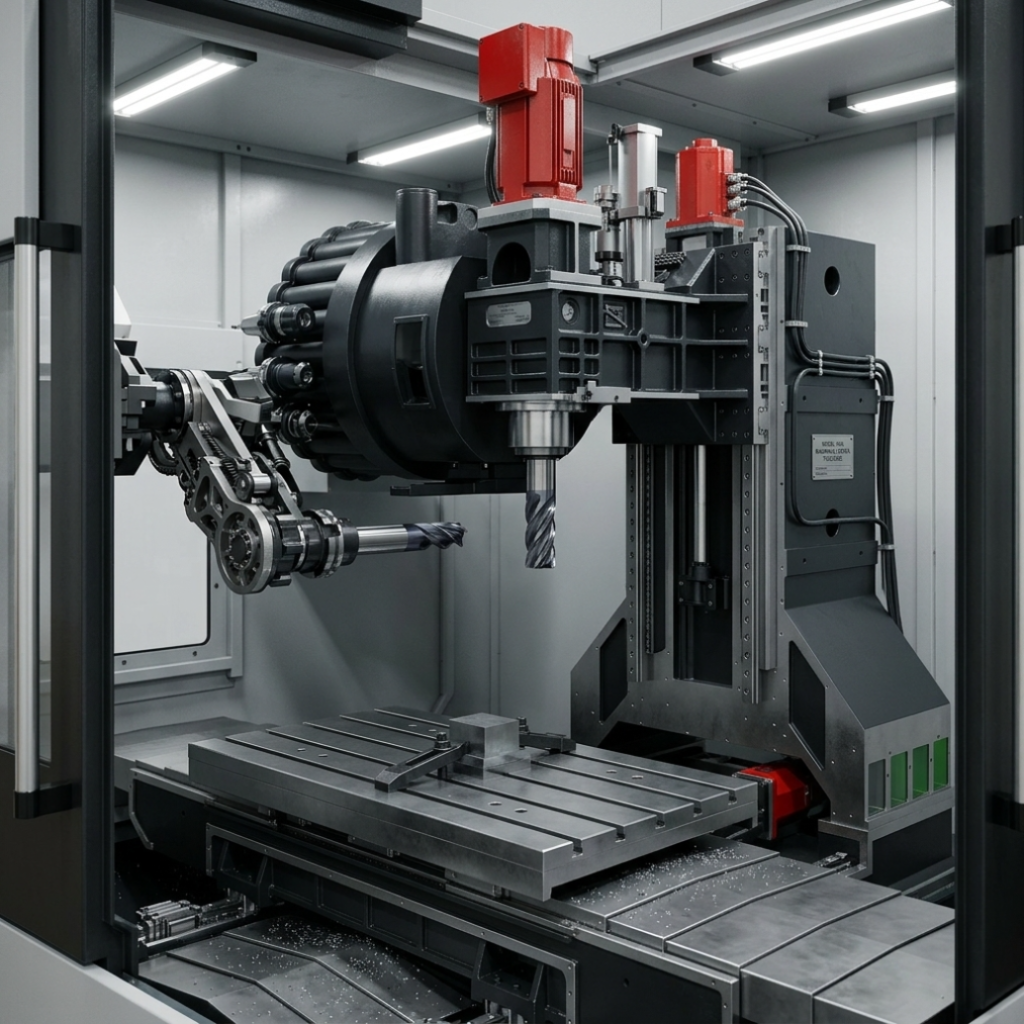 Tiezheng V966 vertical machining center product overview image for CNC machine specification review.