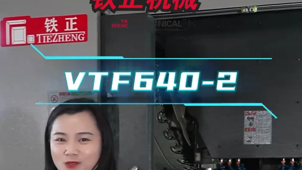 Tiezheng VTF640-2 dual-spindle drilling and tapping center in the factory workshop